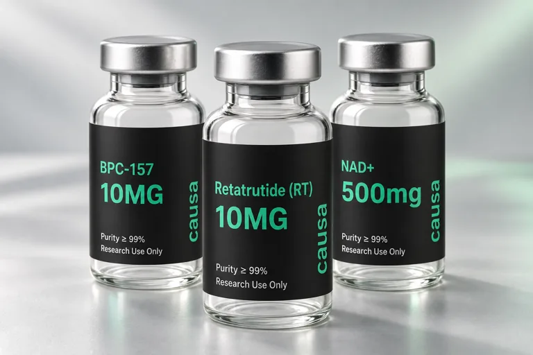 Causa Labs research vial product renders